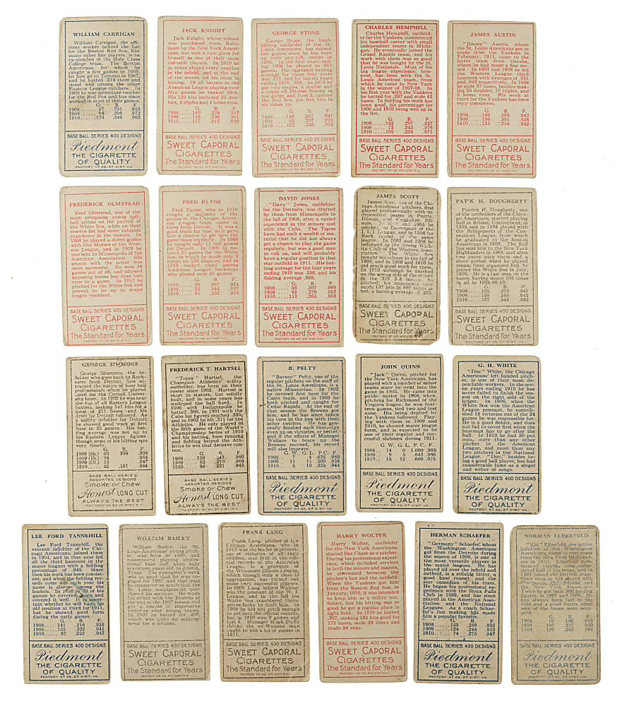 1911 T205 Gold Border American League Collection (21)