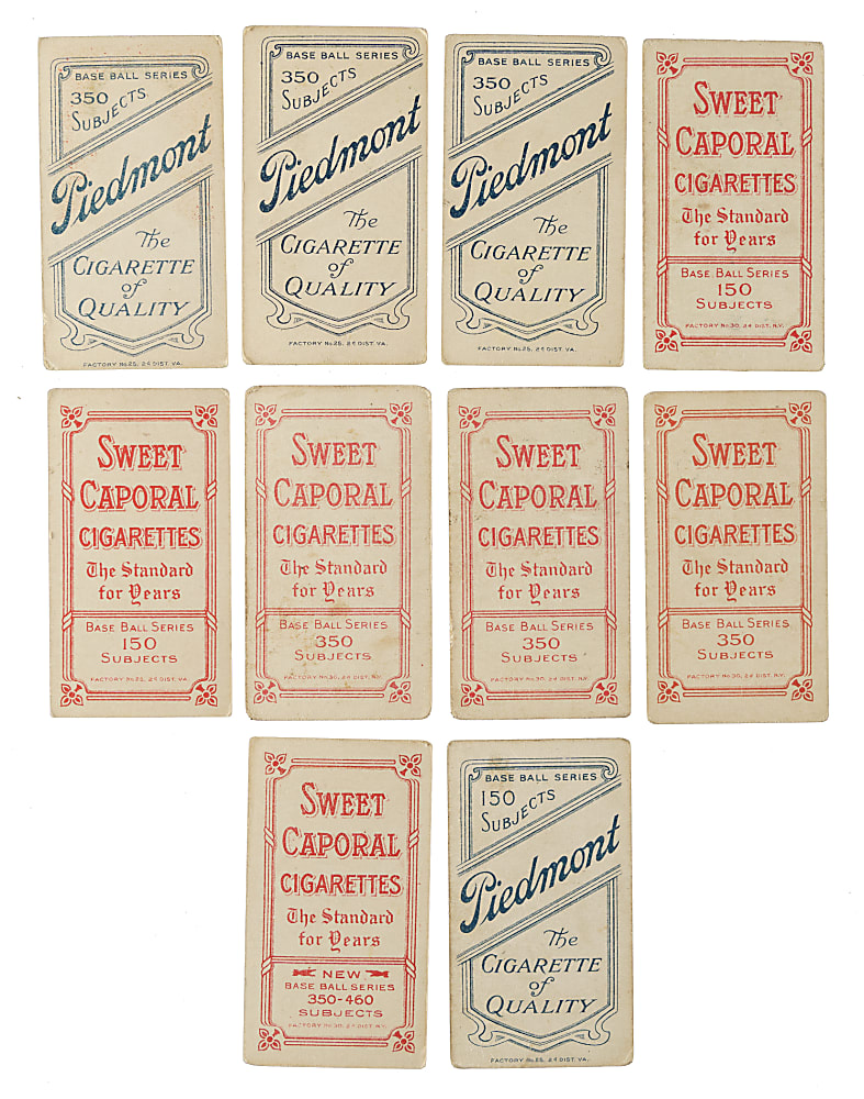 1909-1911 T206 White Border Washington Senators Collection (10)