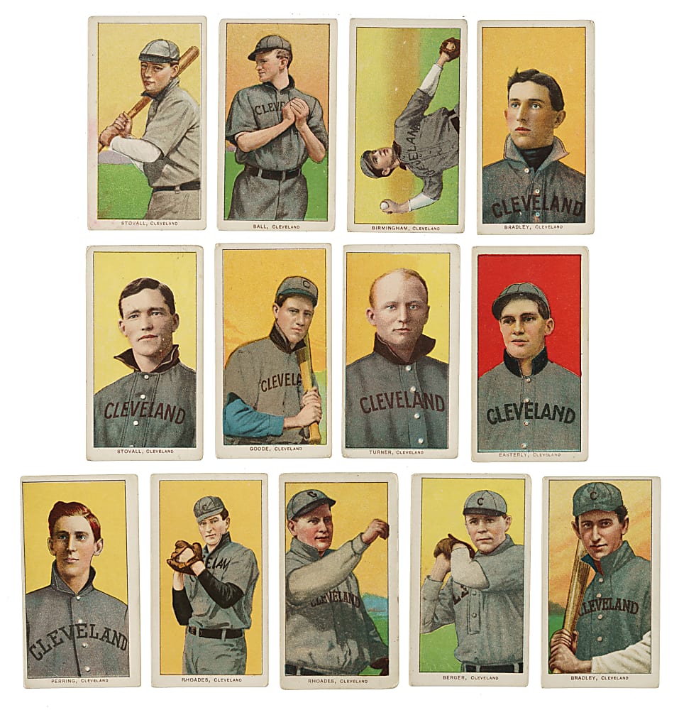 1909-1911 T206 White Border Cleveland Naps Collection (13)