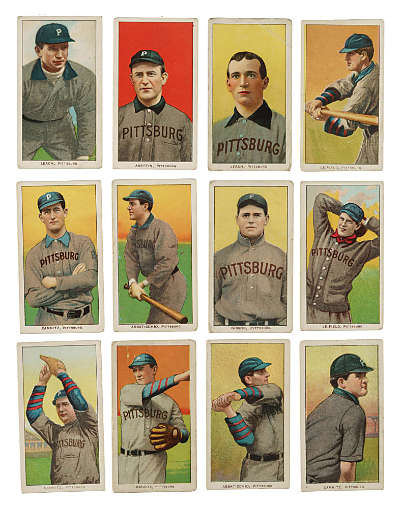1909-1911 T206 White Border Pittsburgh Pirates Collection (12)