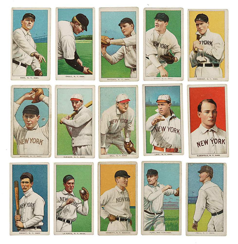 1909-1911 T206 White Border New York Highlanders Collection (15)