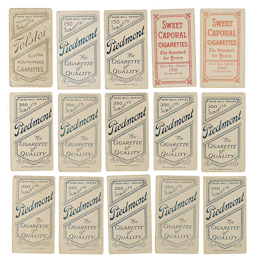 1909-1911 T206 White Border Detroit Tigers Collection (15)