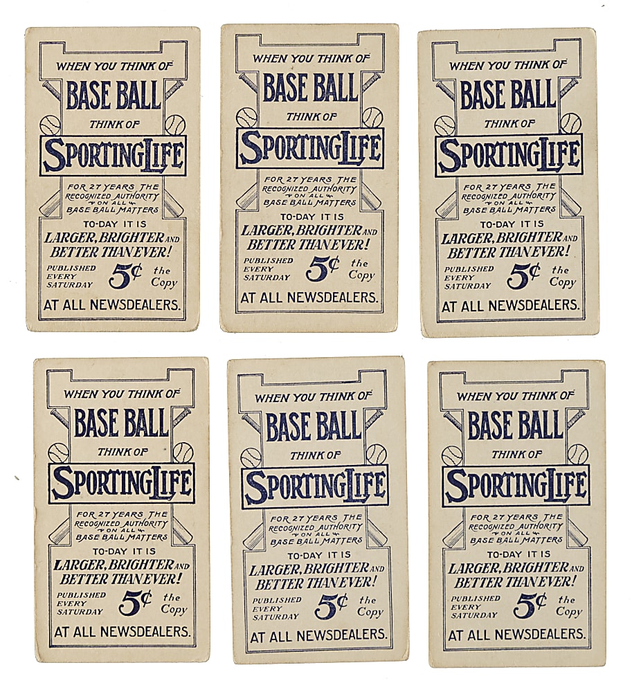 1910-1911 M116 Sporting Life Blue Background Collection (6)