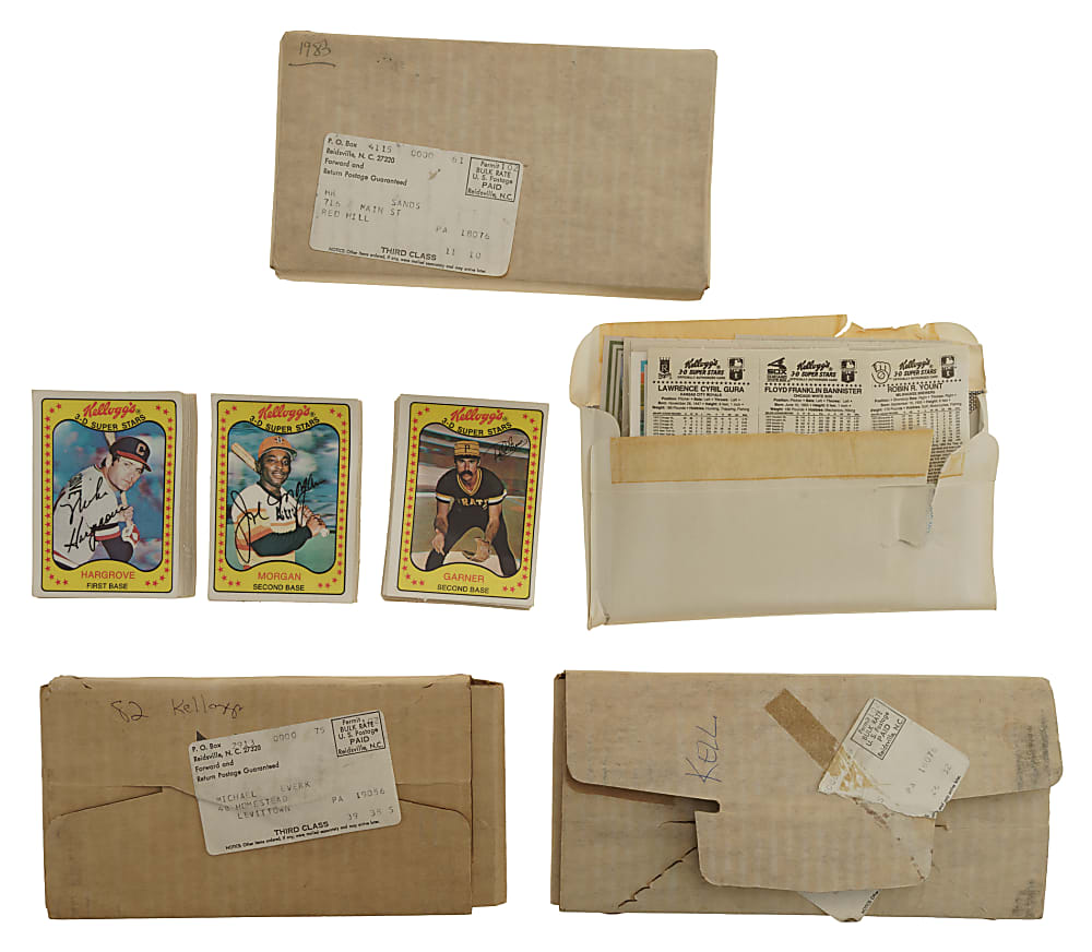 1981 to 1983 Kellogg's Complete Set Trio (3 Sets, 190 Cards) in Original Mailing Boxes