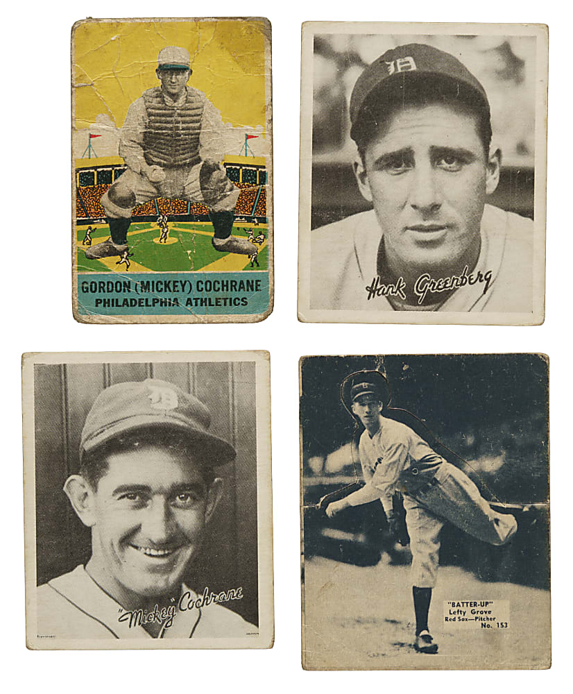 1933 to 1947 DeLong, Batter-Up and Goudey Collection (40) Including Mickey Cochrane, Lefty Grove and Rick Ferrell