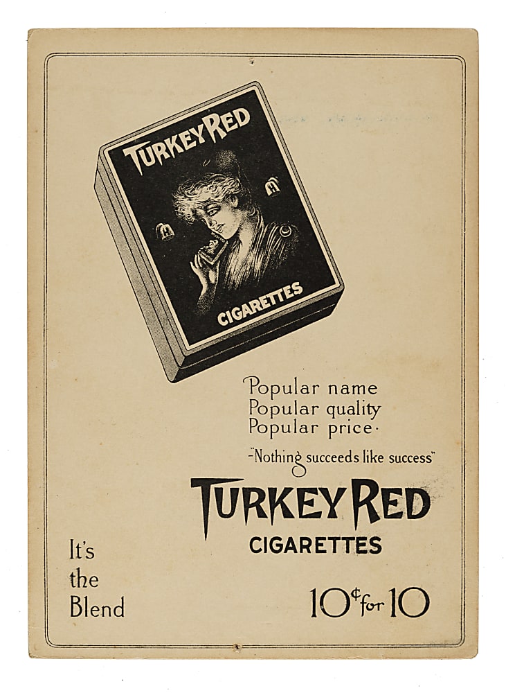 1911 T3 Turkey Red #109 Pat Moran - Advertising Back