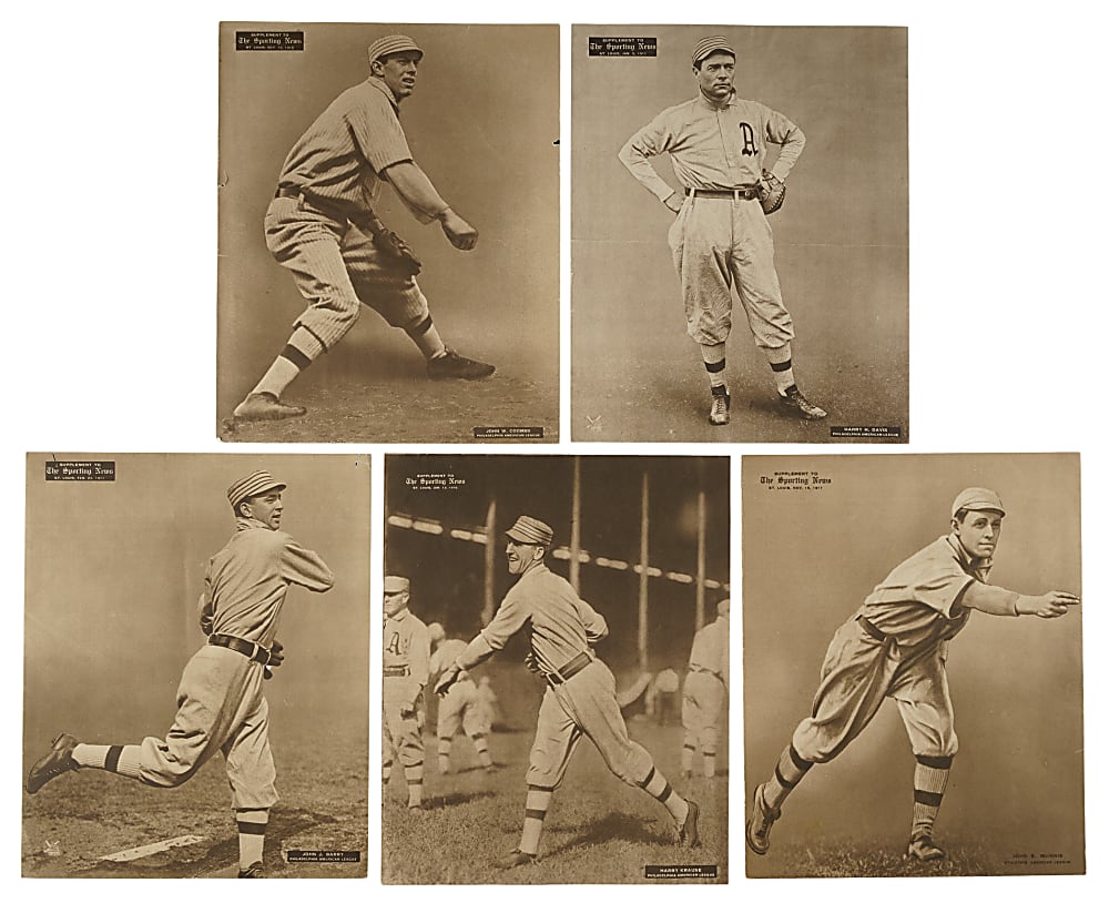 1909-1913 M101-2 Sporting News Supplements Philadelphia Athletics Collection (5)