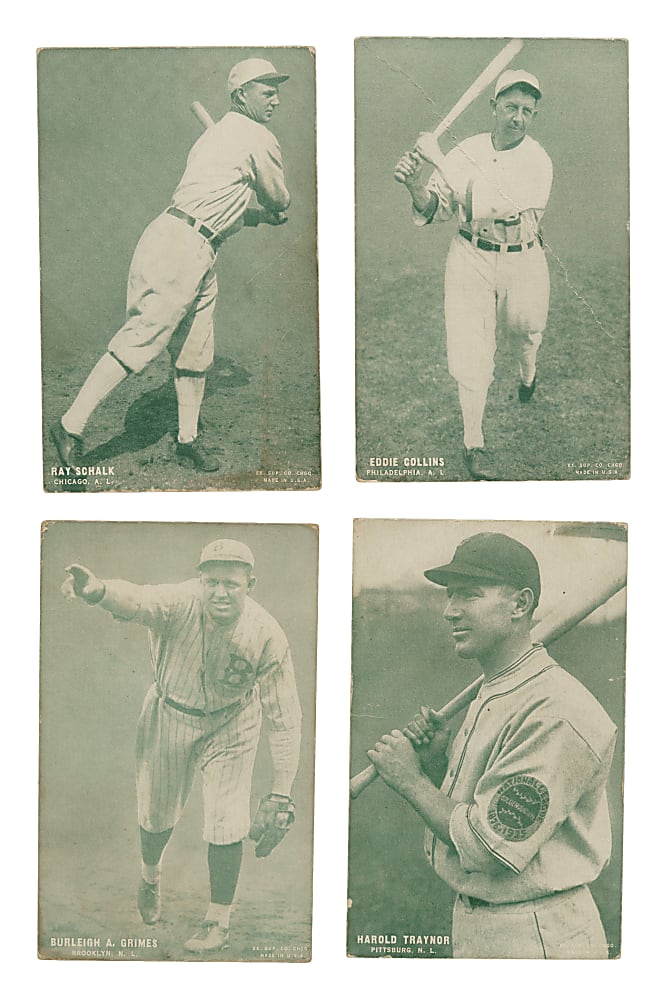 1927 Exhibits Collection (12) Including Schalk, Collins, Grimes, and Traynor