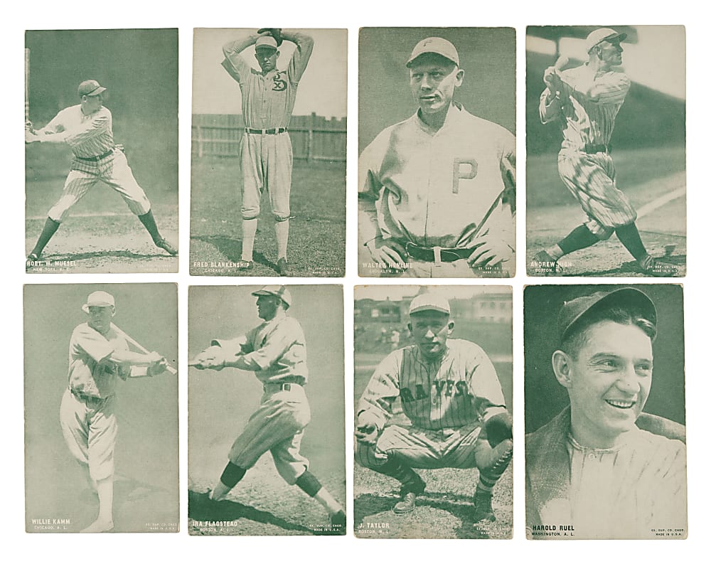 1927 Exhibits Collection (12) Including Schalk, Collins, Grimes, and Traynor