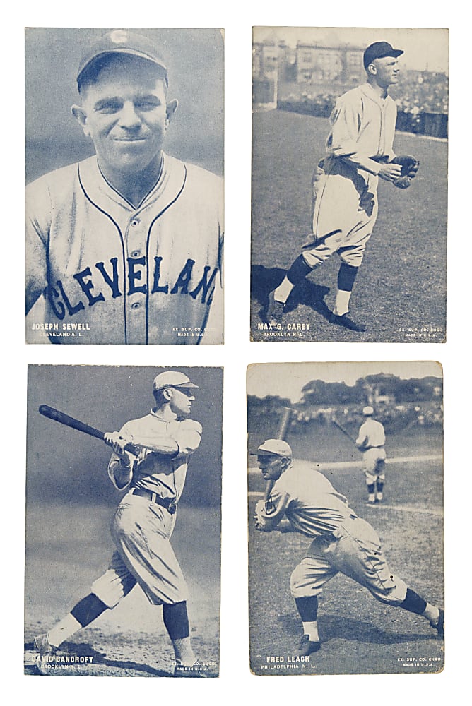 1928 Exhibits Collection (13) Including Joseph Sewell, David Bancroft, and Max Carey