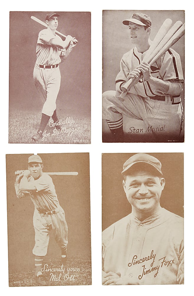 1939-1946 W462 Salutation Exhibits and 1947-1966 Exhibits Collection (29) Including Jimmie Foxx, Joe DiMaggio, and Mel Ott