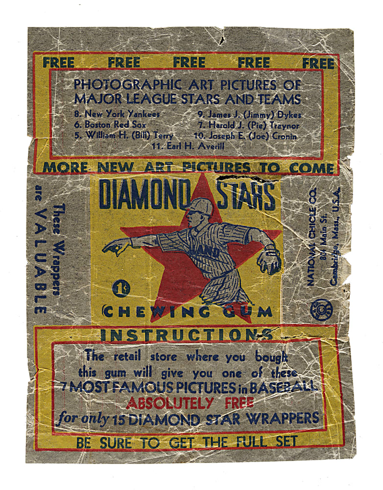 1934-1936 R327 Diamond Stars One-Cent Wrapper