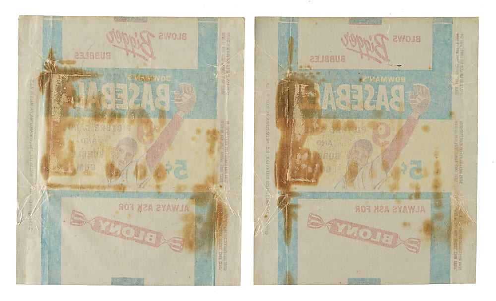 1955 Bowman Five-Cent Wrapper Pair