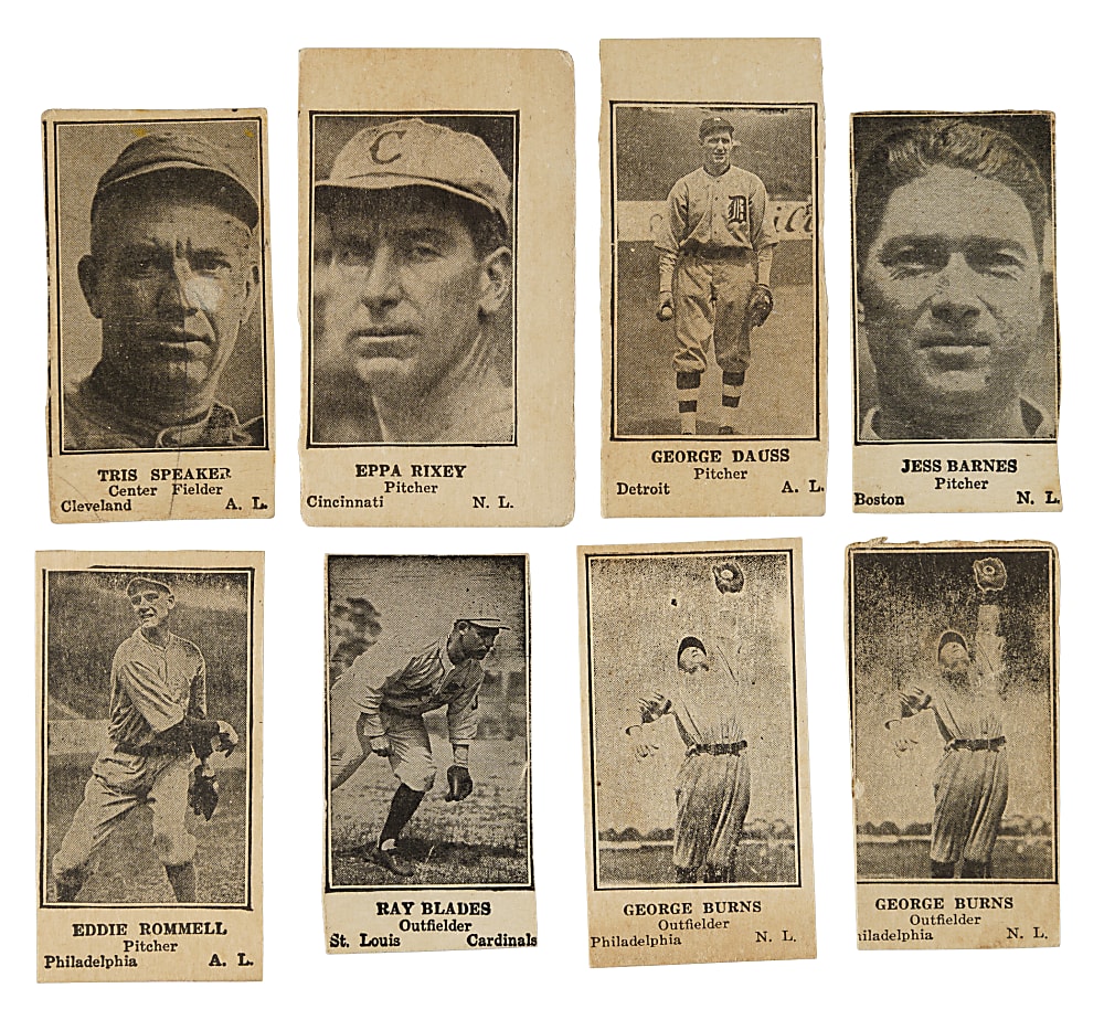 1925-1931 W590 Collection (8) Including Tris Speaker and Eppa Rixey