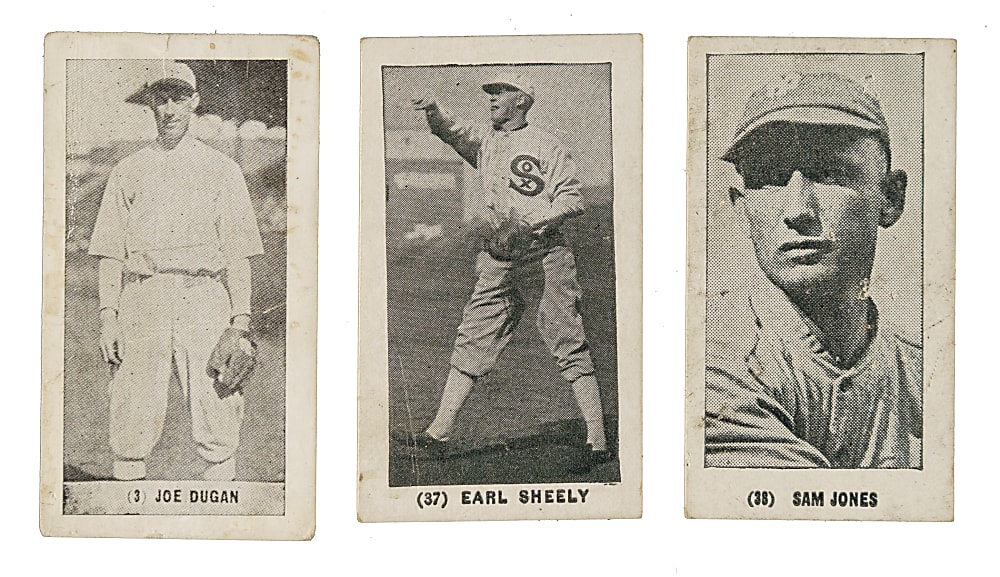 1928 W502 and F50 Yuengling's Ice Cream Trio: Joe Dugan, Sam Jones, and Earl Sheely