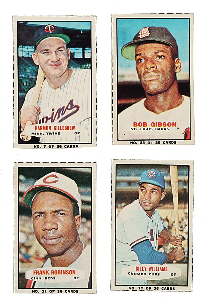 1965 Bazooka Partial Set (21/36) Including Frank Robinson, Bob Gibson, and Harmon Killebrew