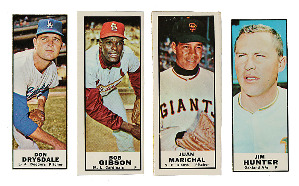1968 Bazooka Collection (27) Including Don Drysdale, Bob Gibson, and Jim Hunter