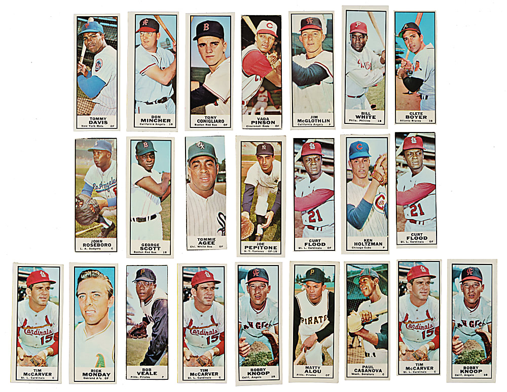 1968 Bazooka Collection (27) Including Don Drysdale, Bob Gibson, and Jim Hunter