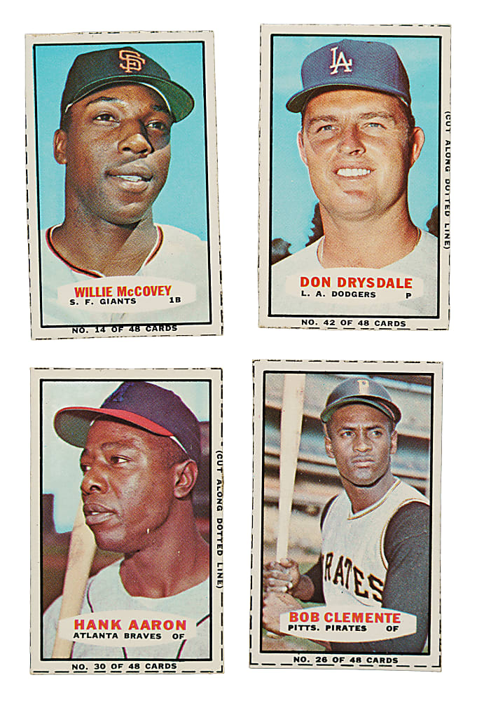 1966 Bazooka Partial Set (31/48) Including Roberto Clemente, Hank Aaron, and Don Drysdale