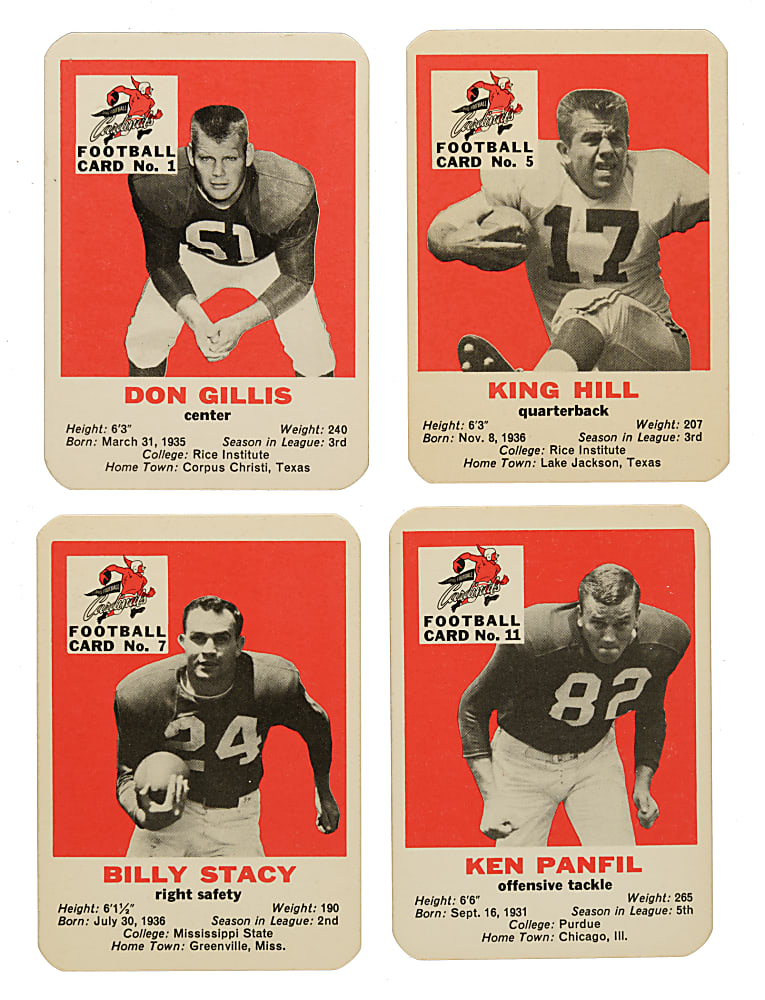 1960 Mayrose Franks Cardinals Football Complete Set (11)