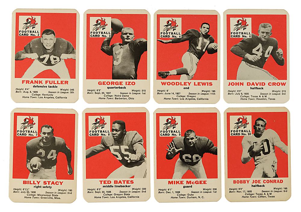 1960 Mayrose Franks Cardinals Football Complete Set (11)