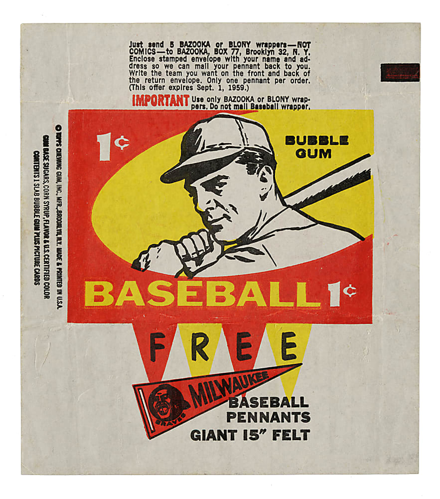 1959 Topps One-Cent Wrapper