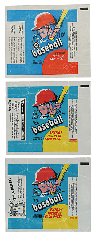 1971 Topps and O-Pee-Chee Wrapper Trio