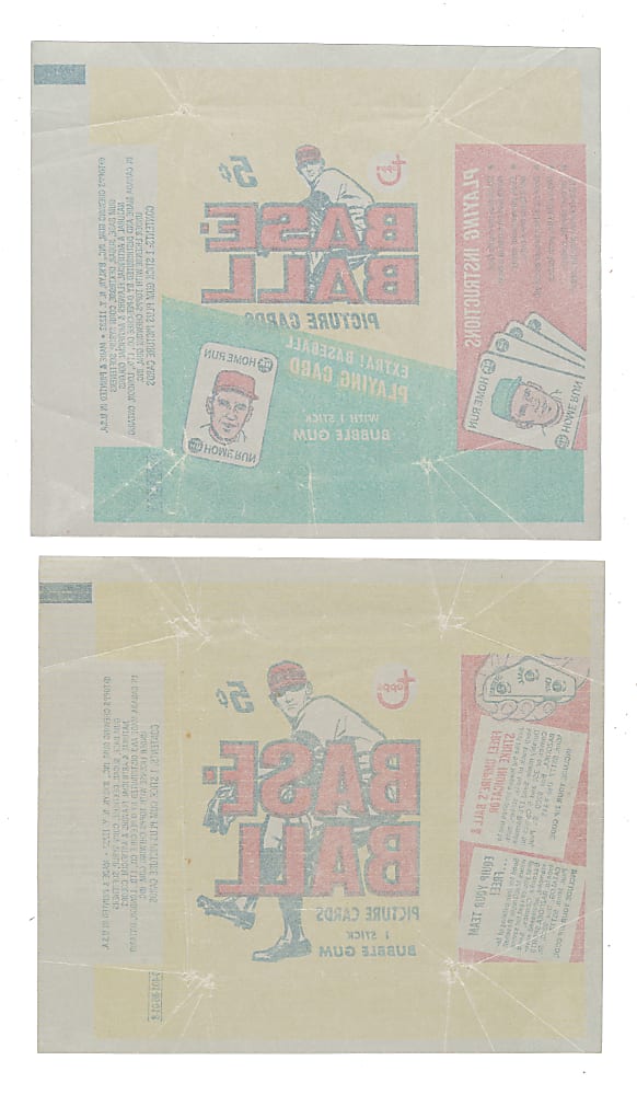 1968 Topps Five-Cent Wrapper Pair