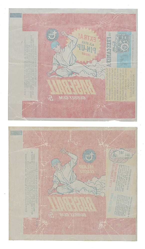 1967 Topps Five-Cent Wrapper Pair