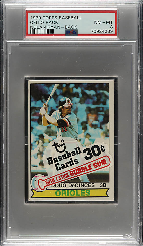 1979 Topps Unopened Cello Pack PSA NM-MT 8 - Nolan Ryan on Back