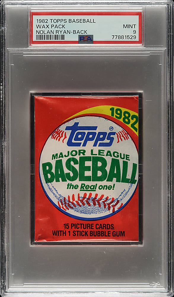 1982 Topps Unopened Wax Pack PSA MINT 9 - Nolan Ryan on Back