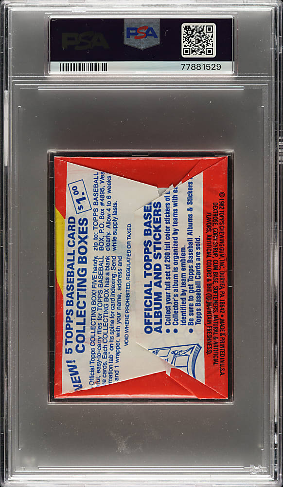 1982 Topps Unopened Wax Pack PSA MINT 9 - Nolan Ryan on Back