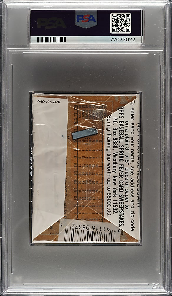 1988 Topps Unopened Cello Pack PSA MINT 9 - Don Mattingly on Top
