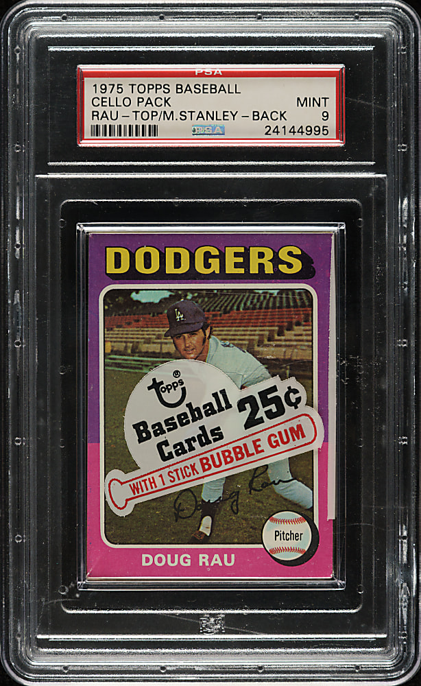 1975 Topps Unopened Cello Pack PSA MINT 9