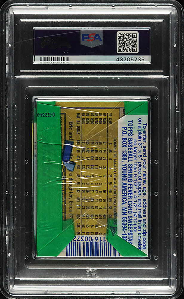 1990 Topps Unopened Cello Pack PSA GEM MINT 10 - Nolan Ryan on Top