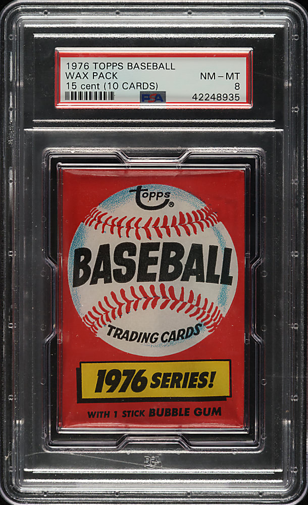 1976 Topps Unopened Wax Pack PSA NM-MT 8 - 15-Cent Variation