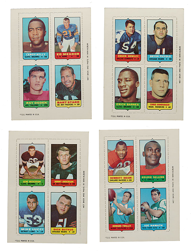 1969 Topps Football 4-in-1 Partial Set (42/66)