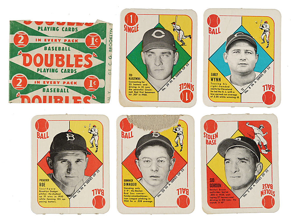 1951 Topps Red Backs Partial Set (35/52) Plus 32 Duplicates and Wrapper
