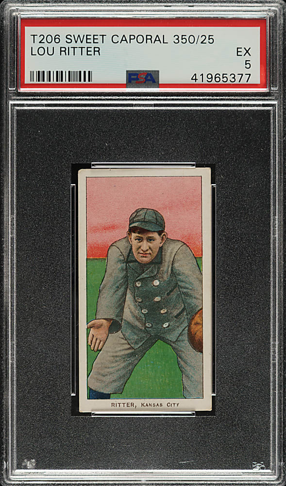 1909-1911 T206 White Border  Lou Ritter PSA EX 5