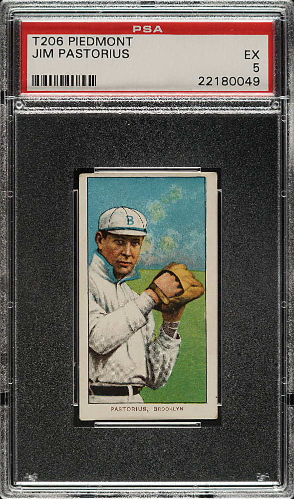 1909-1911 T206 White Border Jim Pastorius PSA EX 5