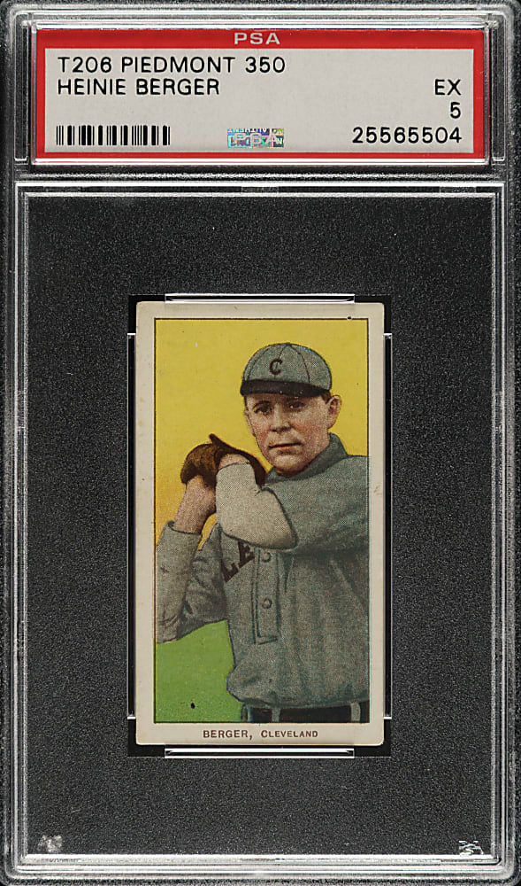 1909-1911 T206 White Border Heinie Berger PSA EX 5