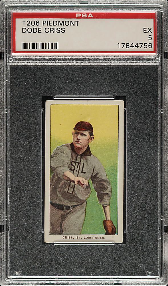 1909-1911 T206 White Border Dode Criss PSA EX 5