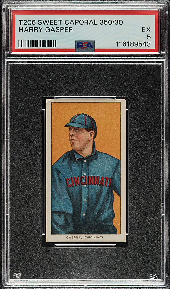 1909-1911 T206 White Border Harry Gasper PSA EX 5