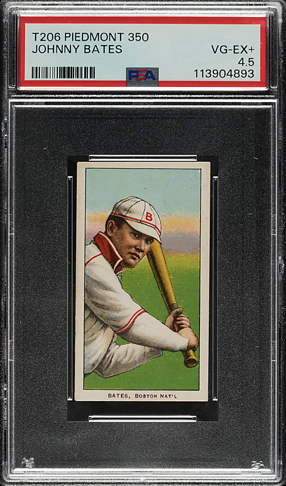 1909-1911 T206 White Border Johnny Bates PSA VG-EX+ 4.5