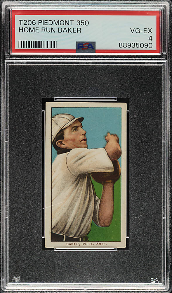 1909-1911 T206 White Border Home Run Baker PSA VG-EX 4