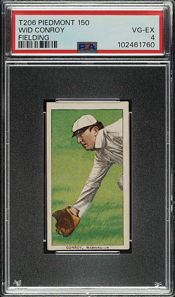 1909-1911 T206 White Border Wid Conroy Fielding PSA VG-EX 4