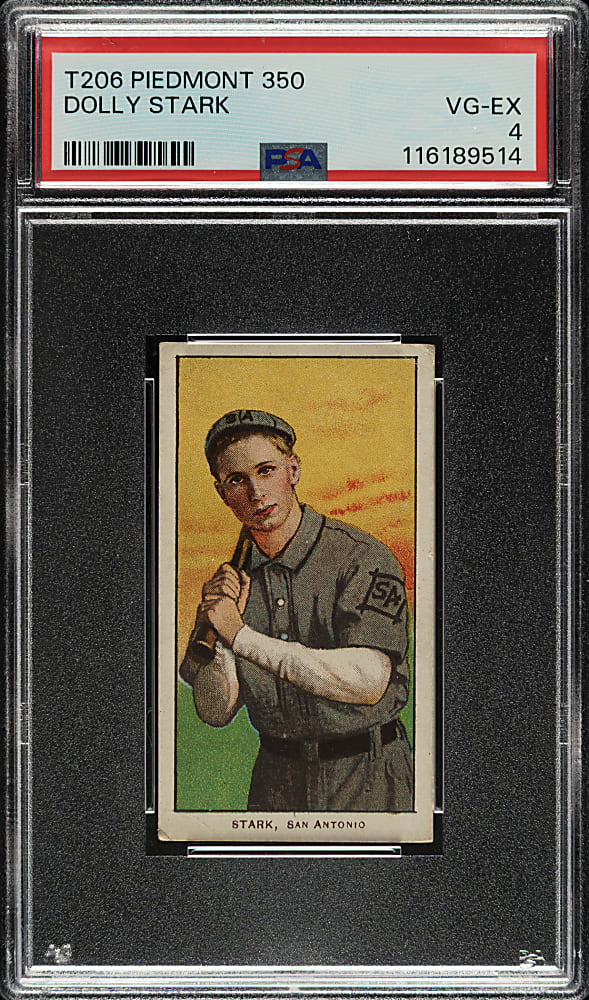 1909-1911 T206 White Border Dolly Stark Southern Leaguer PSA VG-EX 4