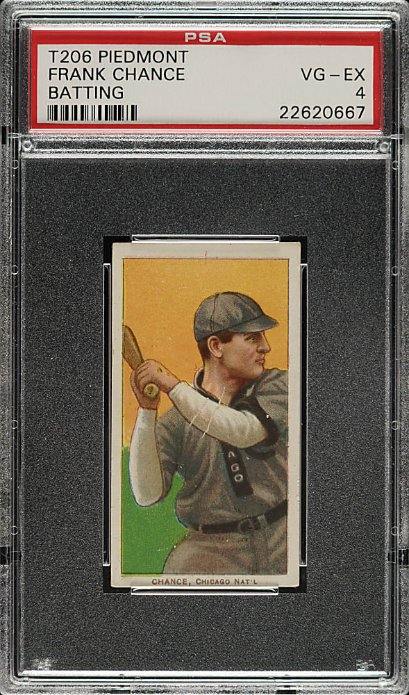 1909-1911 T206 White Border  Frank Chance Batting PSA VG-EX 4