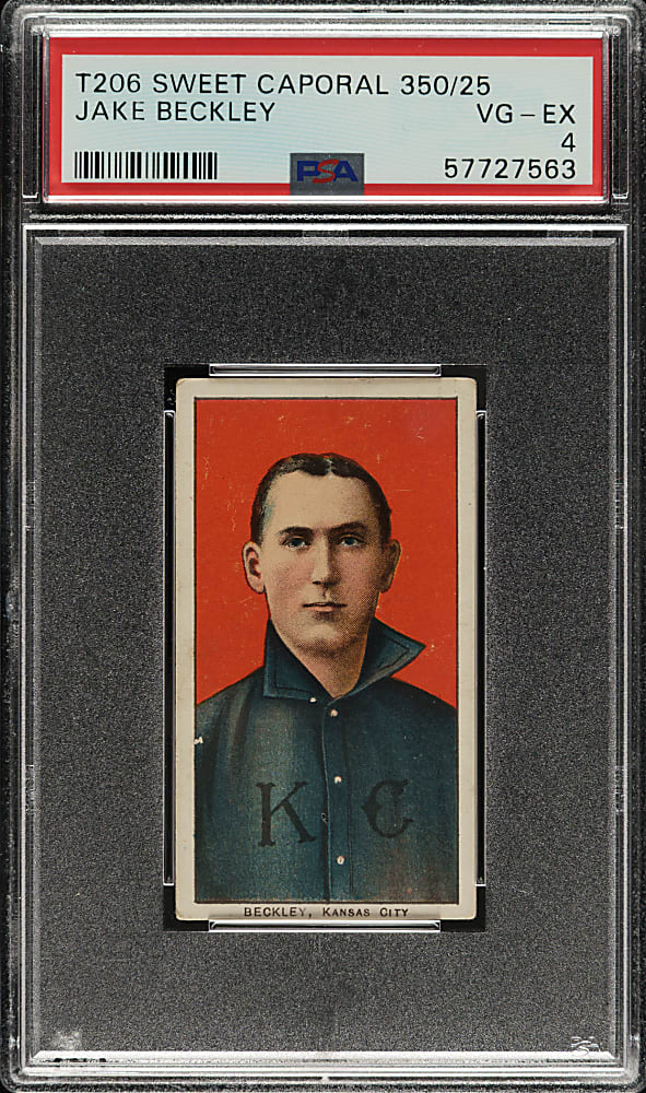 1909-1911 T206 White Border Jake Beckley PSA VG-EX 4