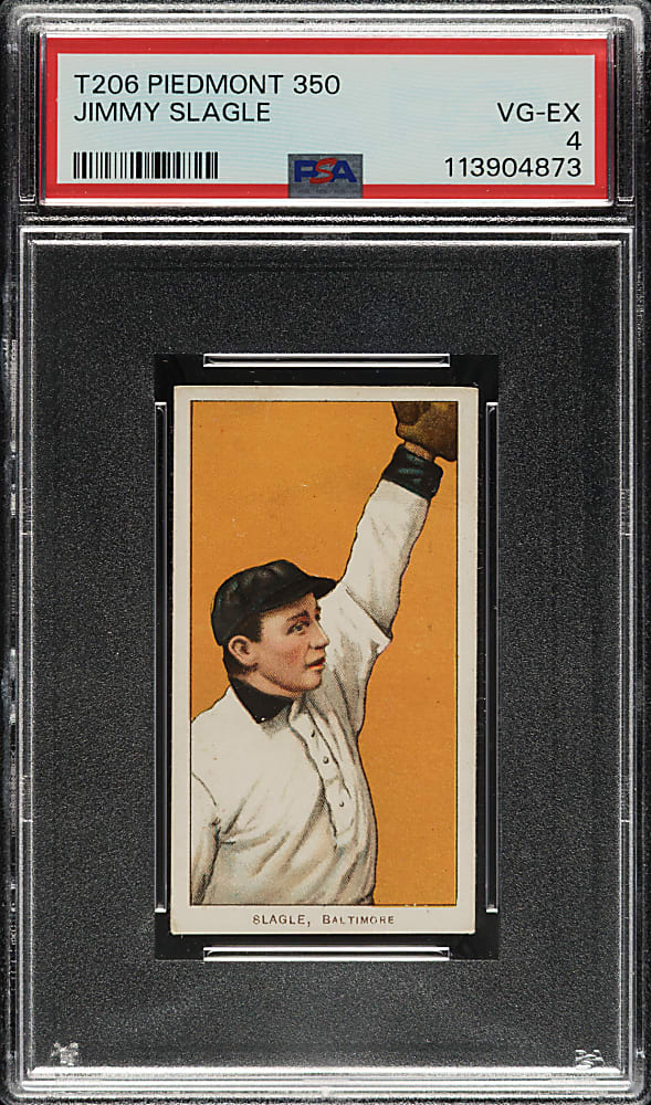 1909-1911 T206 White Border Jimmy Slagle PSA VG-EX 4